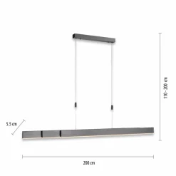 PURE Moto suspension LED avec variateur, grise| Suspensions Led|Suspensions