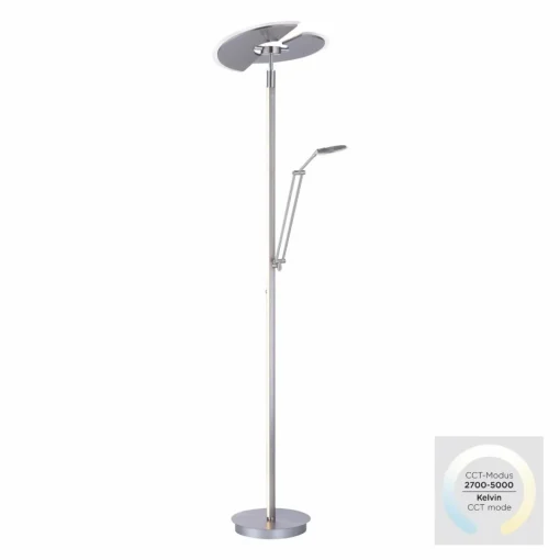 PURE Mutil lampadaire LED, liseuse, argenté| Lampadaires Led|Lampadaires