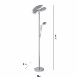 PURE Mutil lampadaire LED, liseuse, argenté| Lampadaires Led|Lampadaires