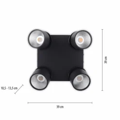 PURE Nola plafonnier LED à 4 lampes noir| Spots Et Projecteurs Led|Spots