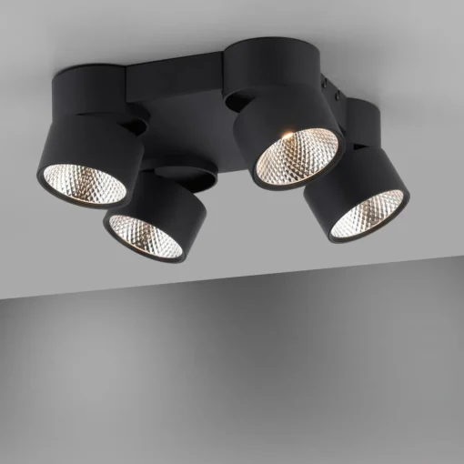 PURE Nola plafonnier LED à 4 lampes noir| Spots Et Projecteurs Led|Spots