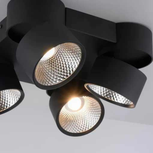 PURE Nola plafonnier LED à 4 lampes noir| Spots Et Projecteurs Led|Spots