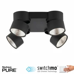 PURE Nola plafonnier LED à 4 lampes noir| Spots Et Projecteurs Led|Spots