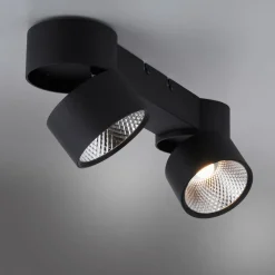 PURE Nola plafonnier LED à deux lampes, noir| Spots Et Projecteurs Led|Spots