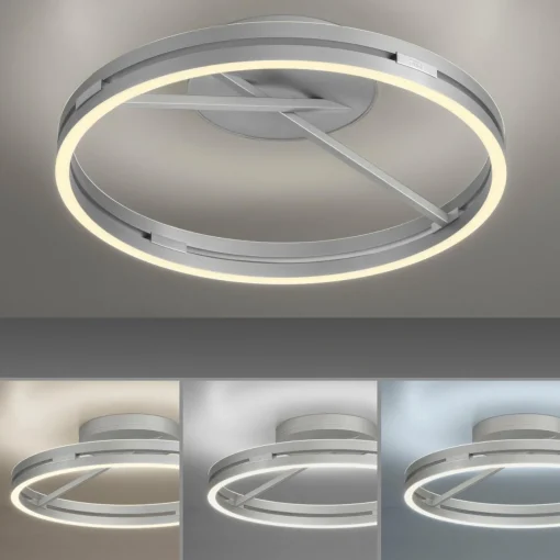 PURE Plafonnier LED Loop, aluminium, métal, Ø 60 cm CCT| Plafonniers Led|Plafonniers