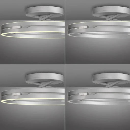 PURE Plafonnier LED Loop, aluminium, métal, Ø 60 cm CCT| Plafonniers Led|Plafonniers