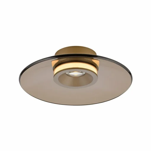 PURE Plafonnier LED Moon, bronze, Ø 32 cm, verre/aluminium| Plafonniers Led|Plafonniers