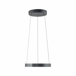 PURE Suspension LED E-Clipse, gris, Ø 50 cm, métal, CCT| Suspensions Led|Suspensions