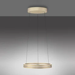 PURE Suspension LED E-Loop, laiton, Ø 50 cm Aluminium CCT| Suspensions Led|Suspensions