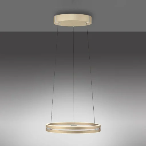 PURE Suspension LED E-Loop, laiton, Ø 50 cm Aluminium CCT| Suspensions Led|Suspensions