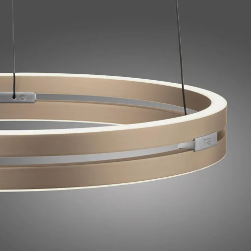 PURE Suspension LED E-Loop, laiton, Ø 50 cm Aluminium CCT| Suspensions Led|Suspensions