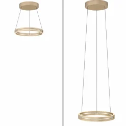 PURE Suspension LED E-Loop, laiton, Ø 50 cm Aluminium CCT| Suspensions Led|Suspensions