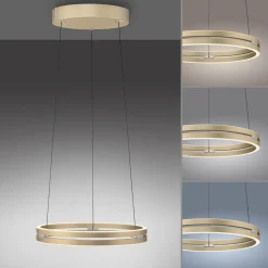 PURE Suspension LED E-Loop, laiton, Ø 50 cm Aluminium CCT| Suspensions Led|Suspensions