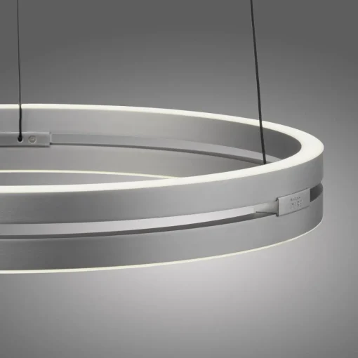 PURE Suspension LED E-Loop aluminium Ø 50 cm Aluminium CCT| Suspensions Led|Suspensions