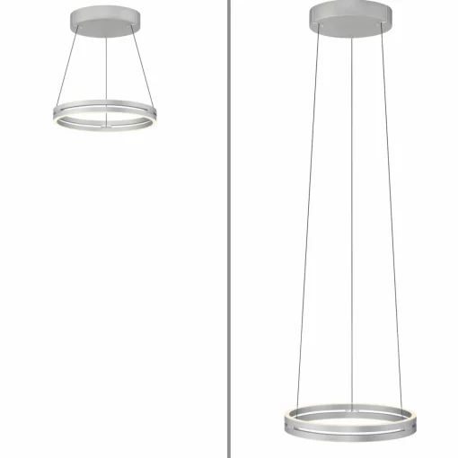 PURE Suspension LED E-Loop aluminium Ø 50 cm Aluminium CCT| Suspensions Led|Suspensions