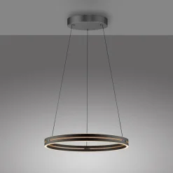 PURE Suspension LED E-Loop, noir, Ø 70 cm Aluminium CCT| Suspensions Led|Suspensions