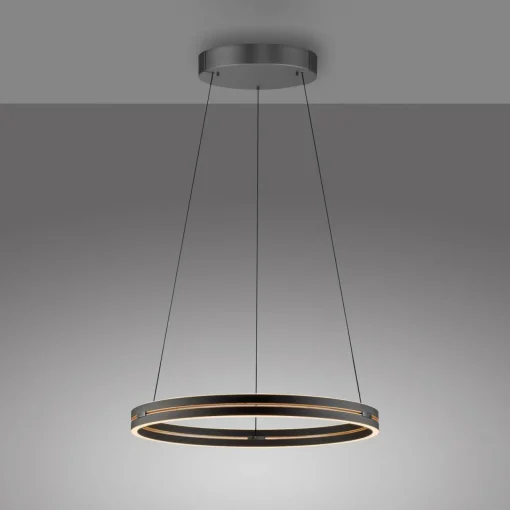 PURE Suspension LED E-Loop, noir, Ø 70 cm Aluminium CCT| Suspensions Led|Suspensions