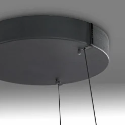 PURE Suspension LED E-Loop, noir, Ø 70 cm Aluminium CCT| Suspensions Led|Suspensions