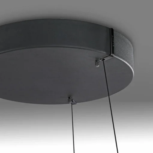 PURE Suspension LED E-Loop, noir, Ø 70 cm Aluminium CCT| Suspensions Led|Suspensions
