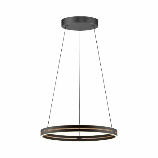 PURE Suspension LED E-Loop, noir, Ø 70 cm Aluminium CCT| Suspensions Led|Suspensions