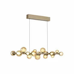 PURE Suspension LED E-Popup bronze verre/métal CCT 18-flux.| Suspensions Led|Suspensions