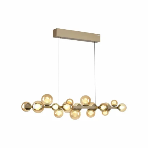 PURE Suspension LED E-Popup bronze verre/métal CCT 18-flux.| Suspensions Led|Suspensions
