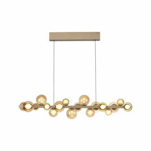 PURE Suspension LED E-Popup bronze verre/métal CCT 18-flux.| Suspensions Led|Suspensions
