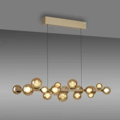 PURE Suspension LED E-Popup bronze verre/métal CCT 18-flux.| Suspensions Led|Suspensions