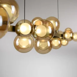 PURE Suspension LED E-Popup bronze verre/métal CCT 18-flux.| Suspensions Led|Suspensions