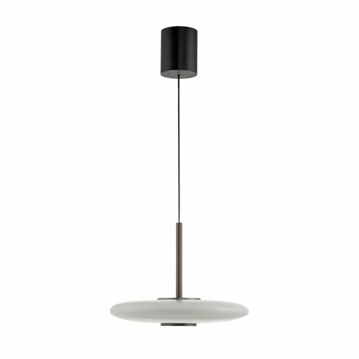 PURE Suspension LED E-Vitrum, brun/opale, verre/aluminium CCT| Suspensions Led|Suspensions