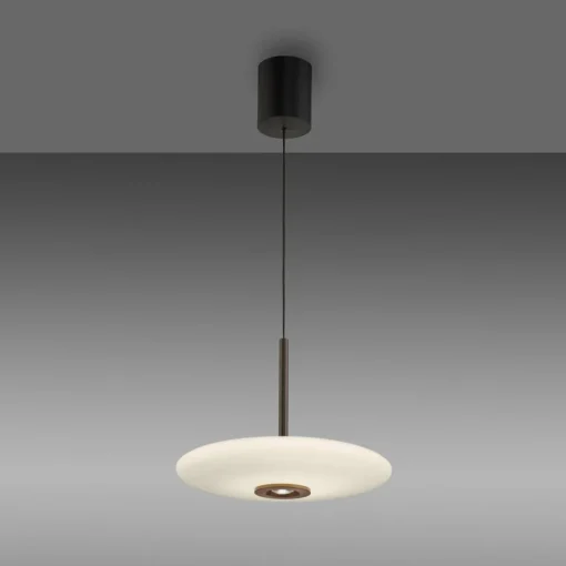 PURE Suspension LED E-Vitrum, brun/opale, verre/aluminium CCT| Suspensions Led|Suspensions