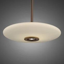 PURE Suspension LED E-Vitrum, brun/opale, verre/aluminium CCT| Suspensions Led|Suspensions