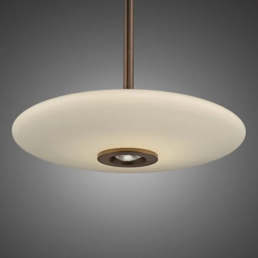 PURE Suspension LED E-Vitrum, brun/opale, verre/aluminium CCT| Suspensions Led|Suspensions