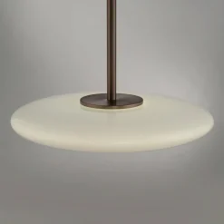 PURE Suspension LED E-Vitrum, brun/opale, verre/aluminium CCT| Suspensions Led|Suspensions