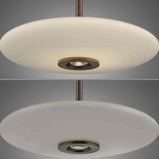 PURE Suspension LED E-Vitrum, brun/opale, verre/aluminium CCT| Suspensions Led|Suspensions