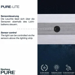 PURE Suspension LED Lite, anthracite, 100 cm, CCT, intensité variable| Suspensions Led|Suspensions