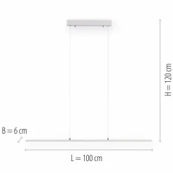 PURE Suspension LED Lite, argent, 100 cm, CCT, intensité variable| Suspensions Led|Suspensions
