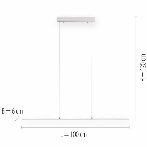 PURE Suspension LED Lite, argent, 100 cm, CCT, intensité variable| Suspensions Led|Suspensions