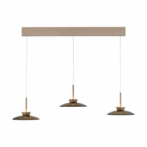 PURE Suspension LED Moon, bronze, verre/aluminium à 3 lampes| Suspensions Led|Suspensions