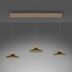 PURE Suspension LED Moon, bronze, verre/aluminium à 3 lampes| Suspensions Led|Suspensions
