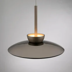 PURE Suspension LED Moon, bronze, verre/aluminium à 3 lampes| Suspensions Led|Suspensions