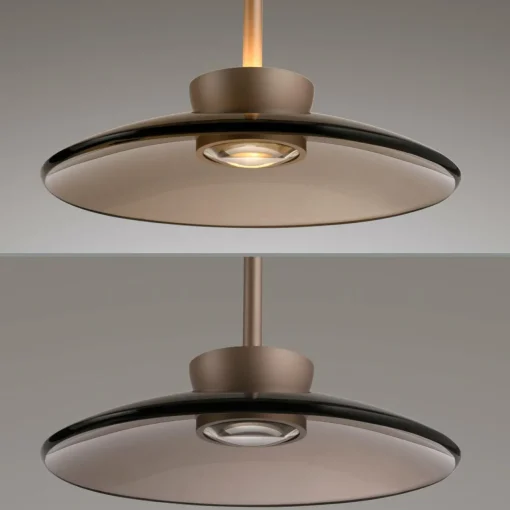 PURE Suspension LED Moon, bronze, verre/aluminium à 3 lampes| Suspensions Led|Suspensions
