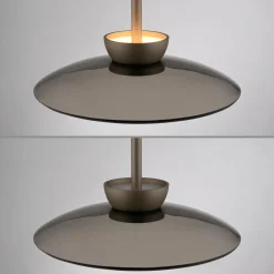 PURE Suspension LED Moon, bronze, verre/aluminium à 3 lampes| Suspensions Led|Suspensions