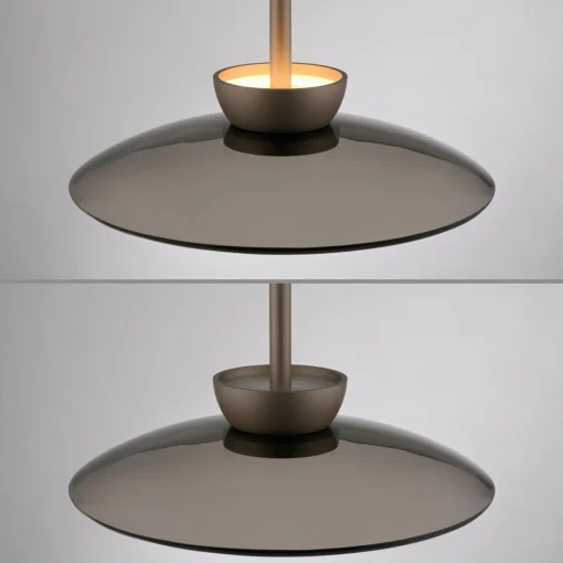 PURE Suspension LED Moon, bronze, verre/aluminium à 3 lampes| Suspensions Led|Suspensions