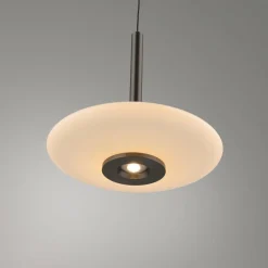 PURE Suspension LED Vitrum brun/opale verre/aluminium Ø 22 cm| Suspensions Led|Suspensions