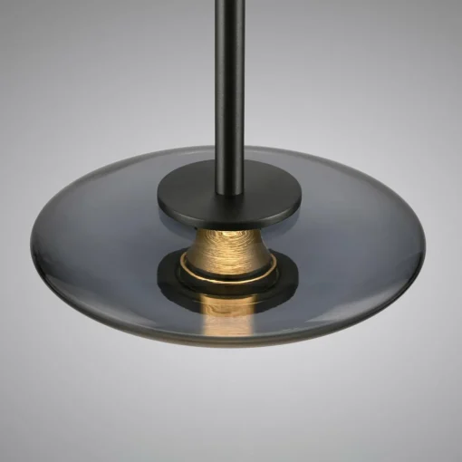 PURE Suspension LED Vitrum, gris, verre/aluminium, Ø 22 cm| Suspensions Led|Suspensions