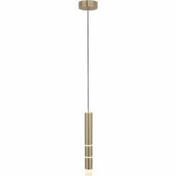 PURE Vega suspension LED, un cylindre, laiton| Suspensions Led|Suspensions