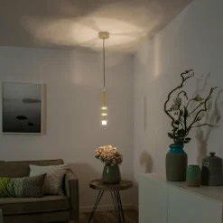 PURE Vega suspension LED, un cylindre, laiton| Suspensions Led|Suspensions
