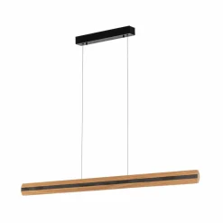 quitani Elis suspension LED chêne/noire 118 cm| Suspensions Led|Suspensions