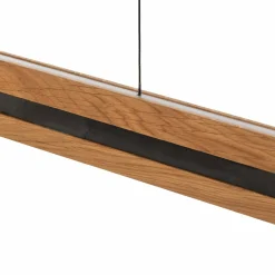 quitani Elis suspension LED chêne/noire 118 cm| Suspensions Led|Suspensions